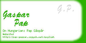 gaspar pap business card