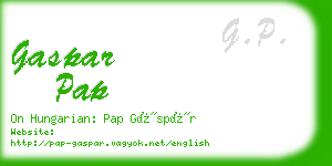 gaspar pap business card